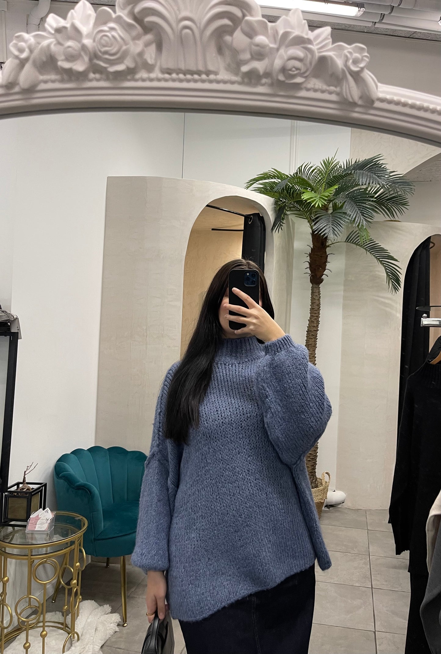 Pull à manches bouffantes