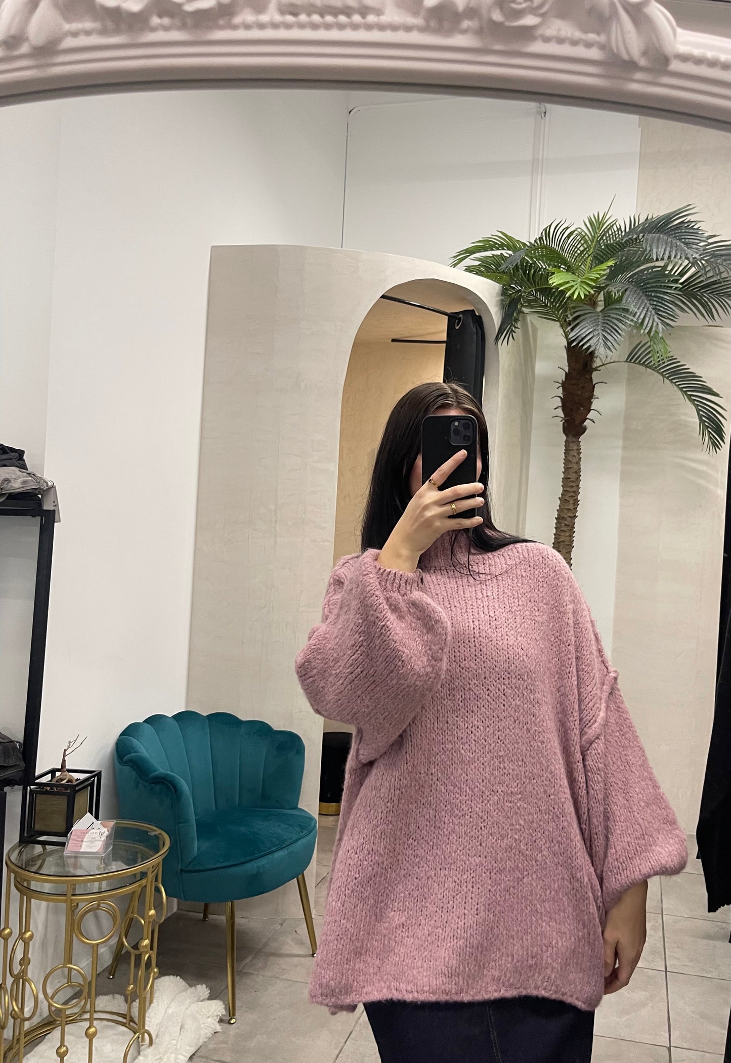 Pull à manches bouffantes