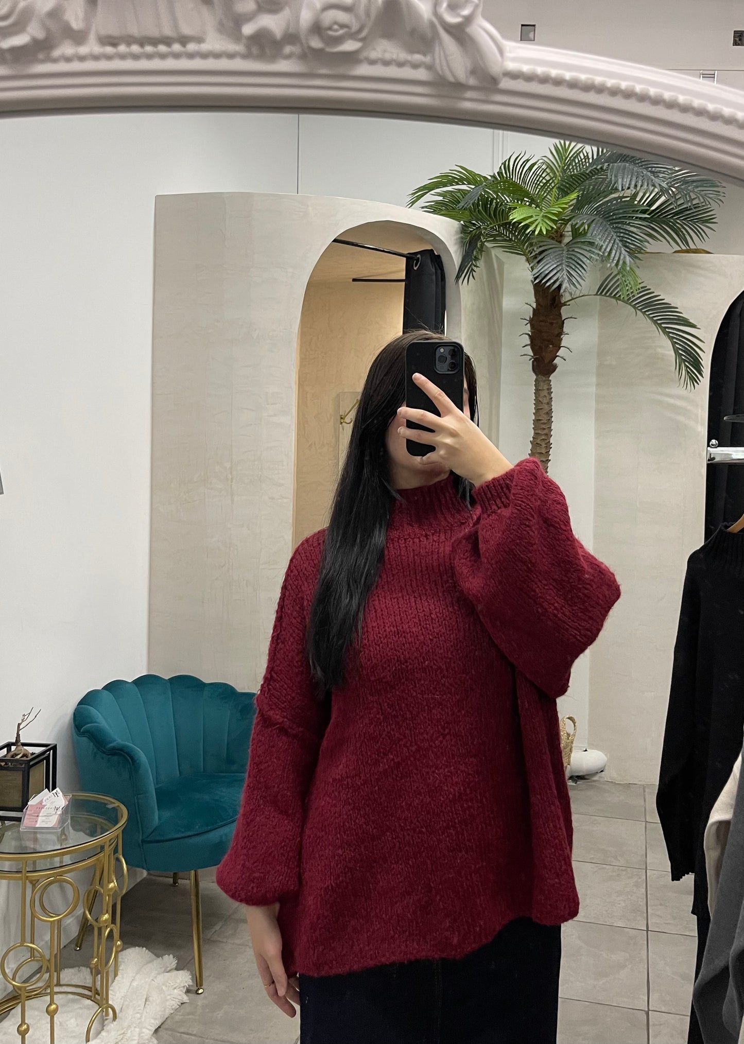 Pull à manches bouffantes