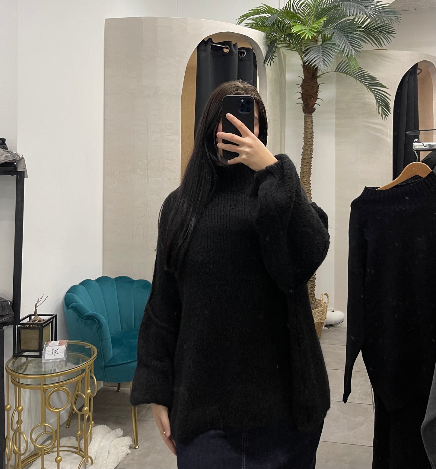 Pull à manches bouffantes