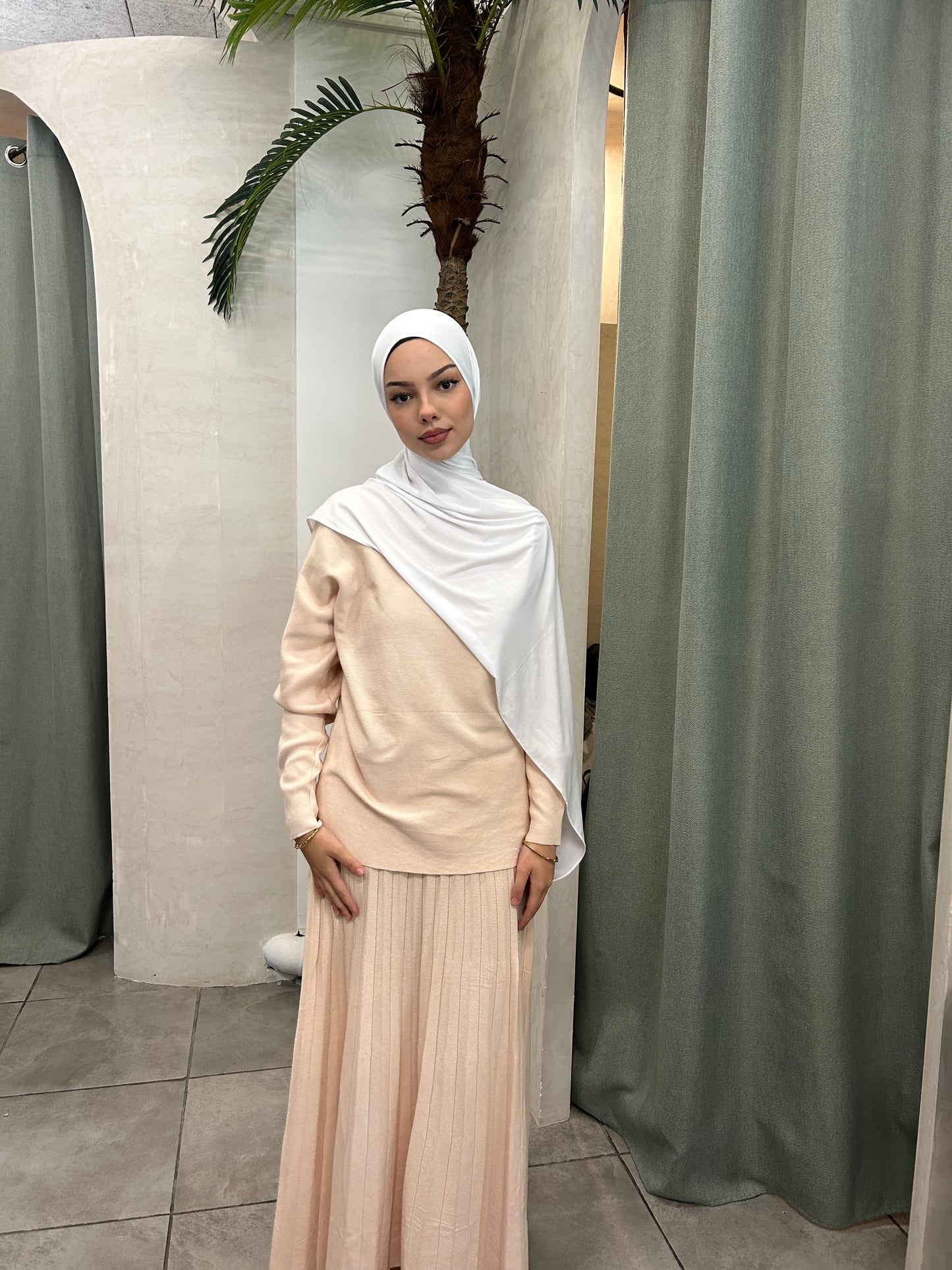Robe longue en tricot
