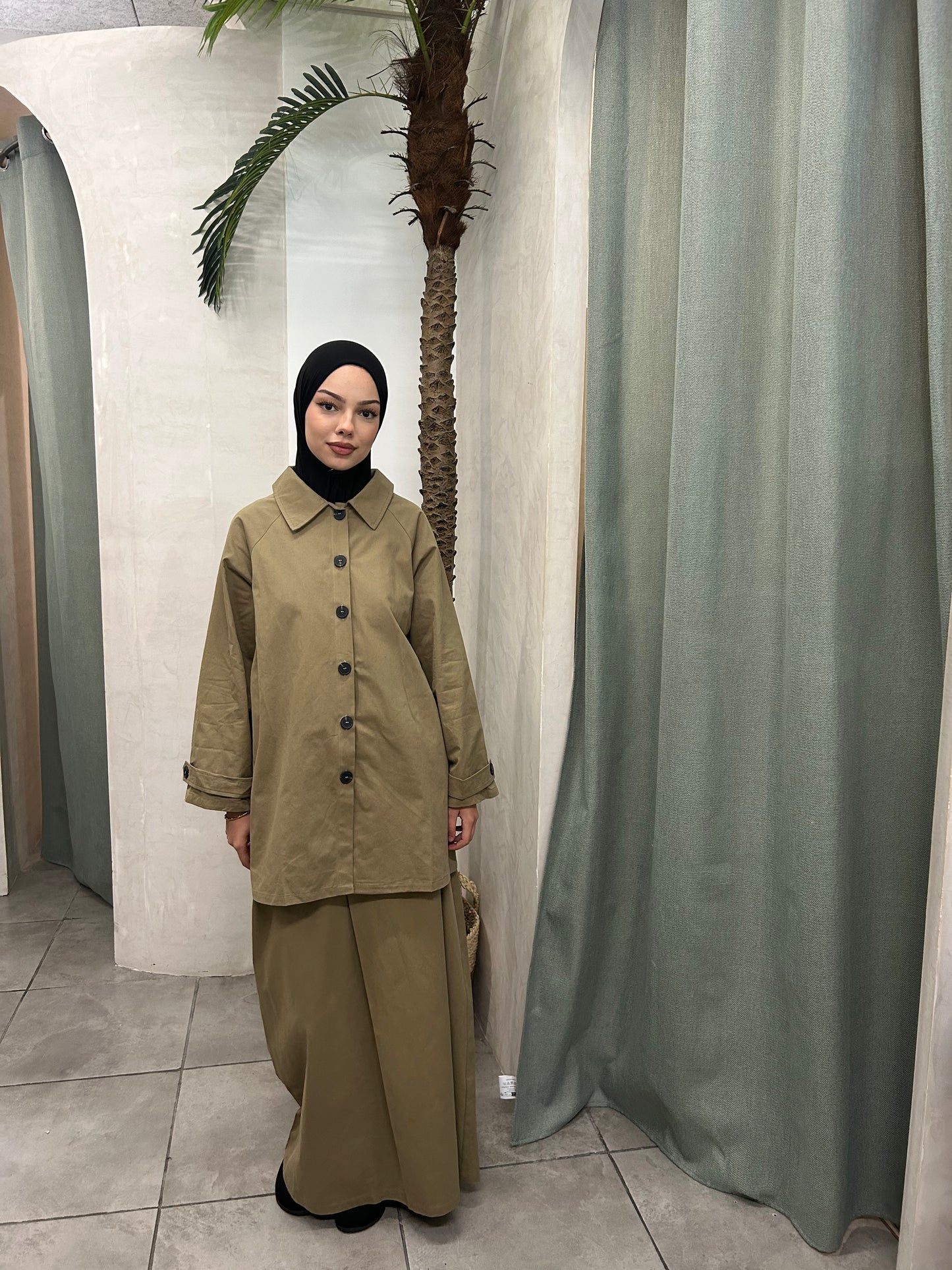 Ensemble trench et jupe