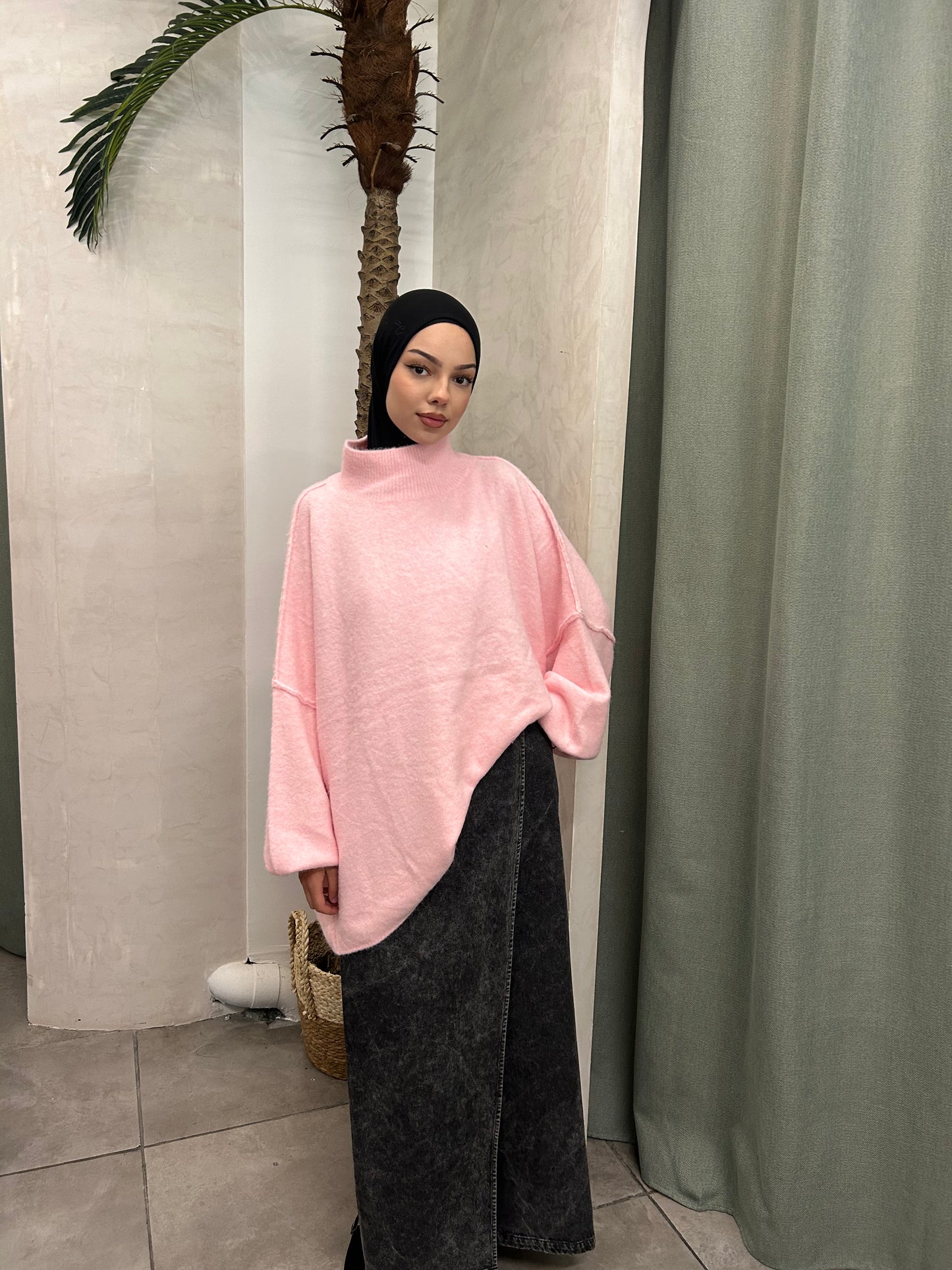 Pull maille douce oversize