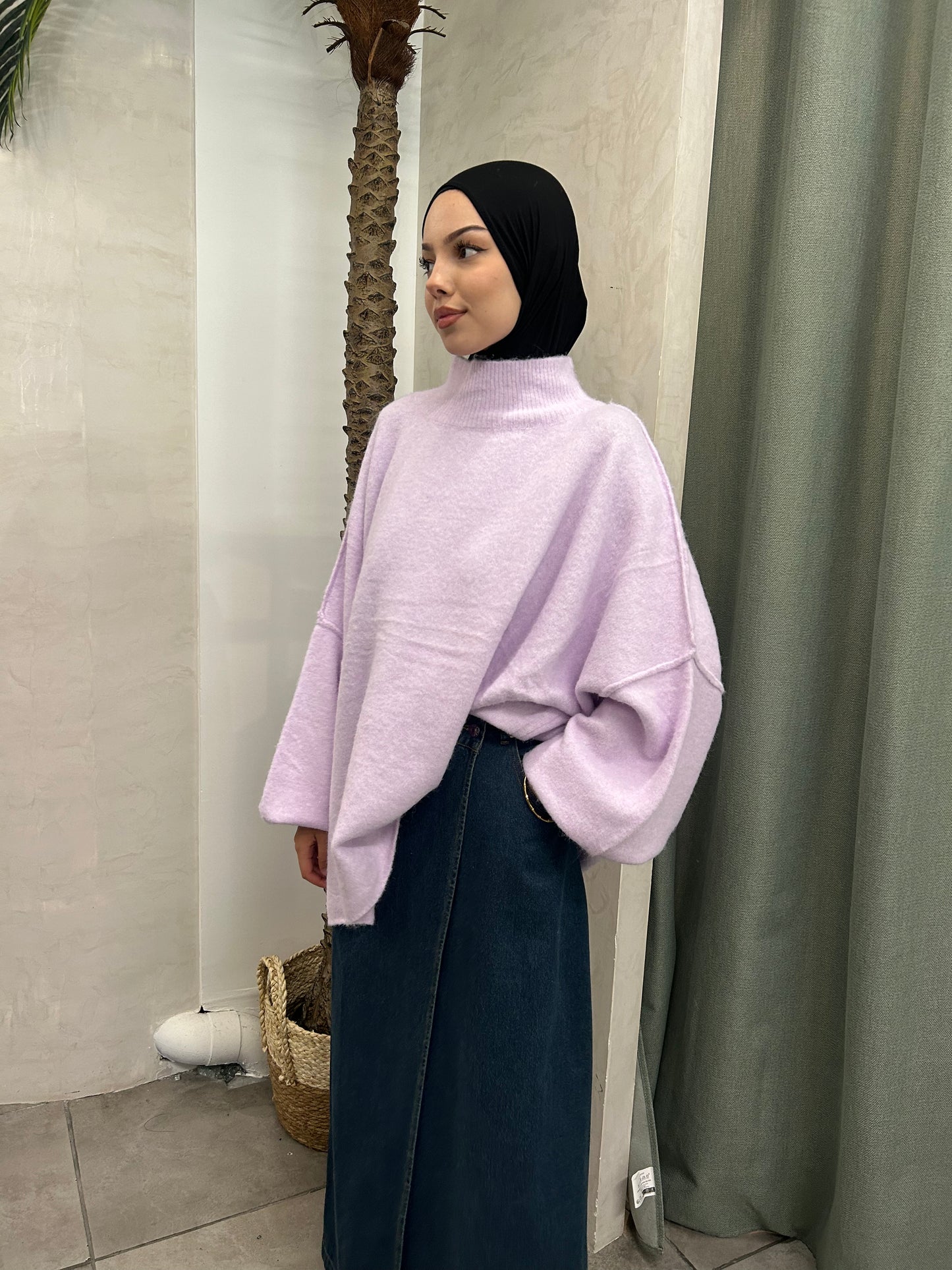 Pull maille douce oversize