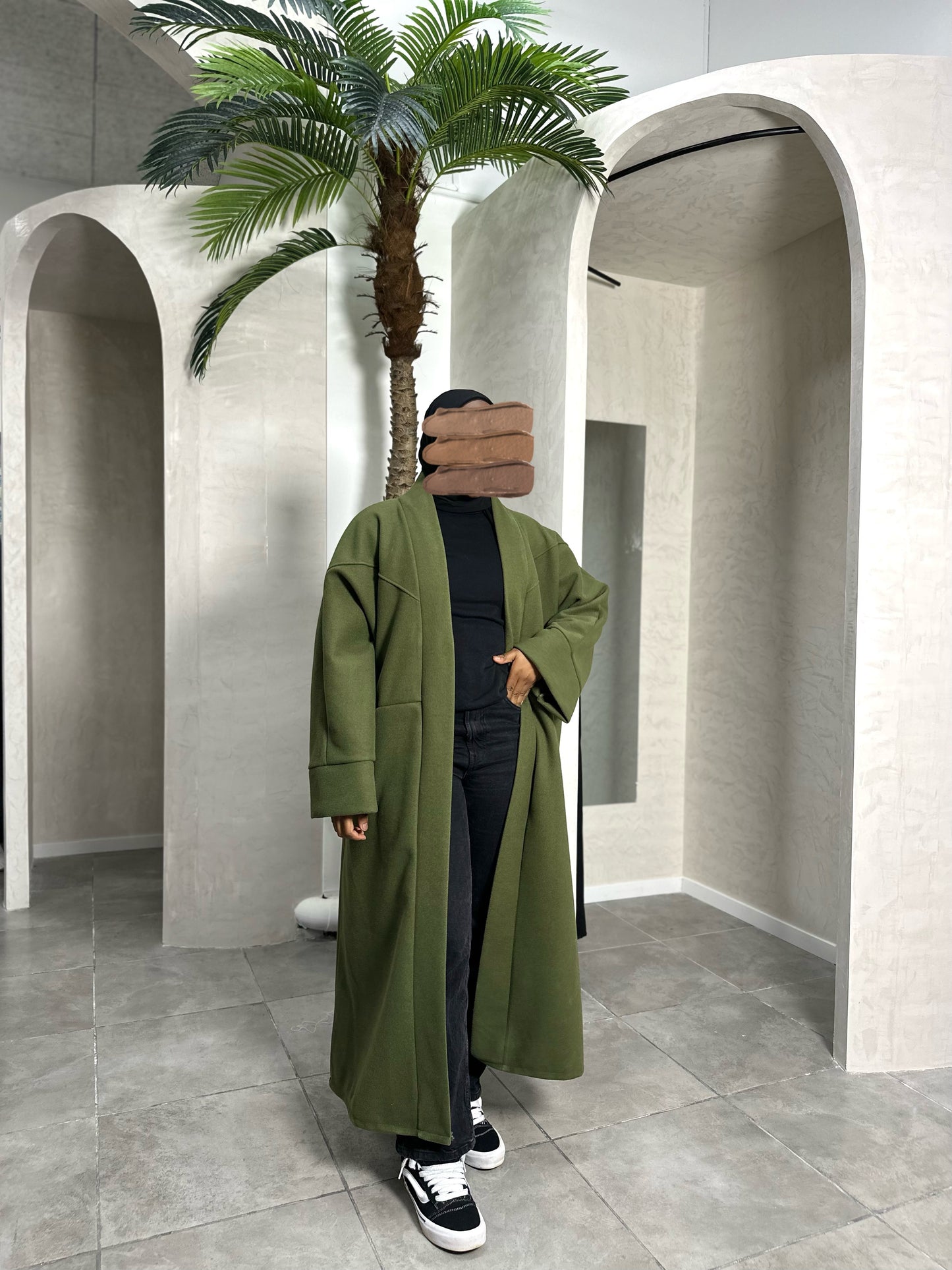 MANTEAU KIMONO KAKI