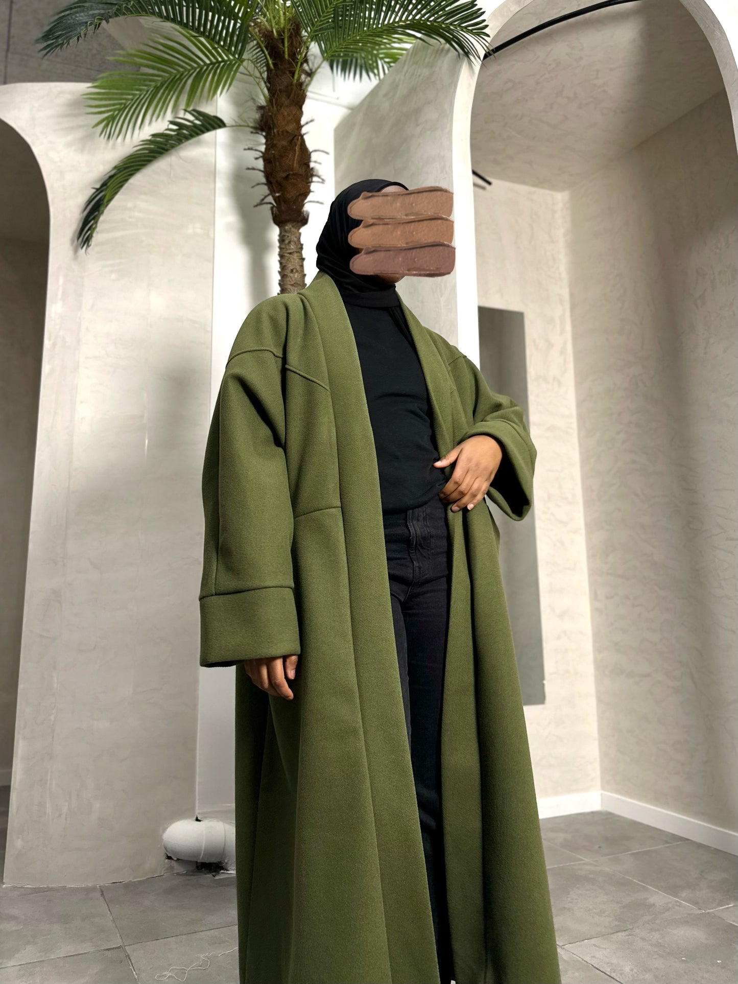 MANTEAU KIMONO KAKI