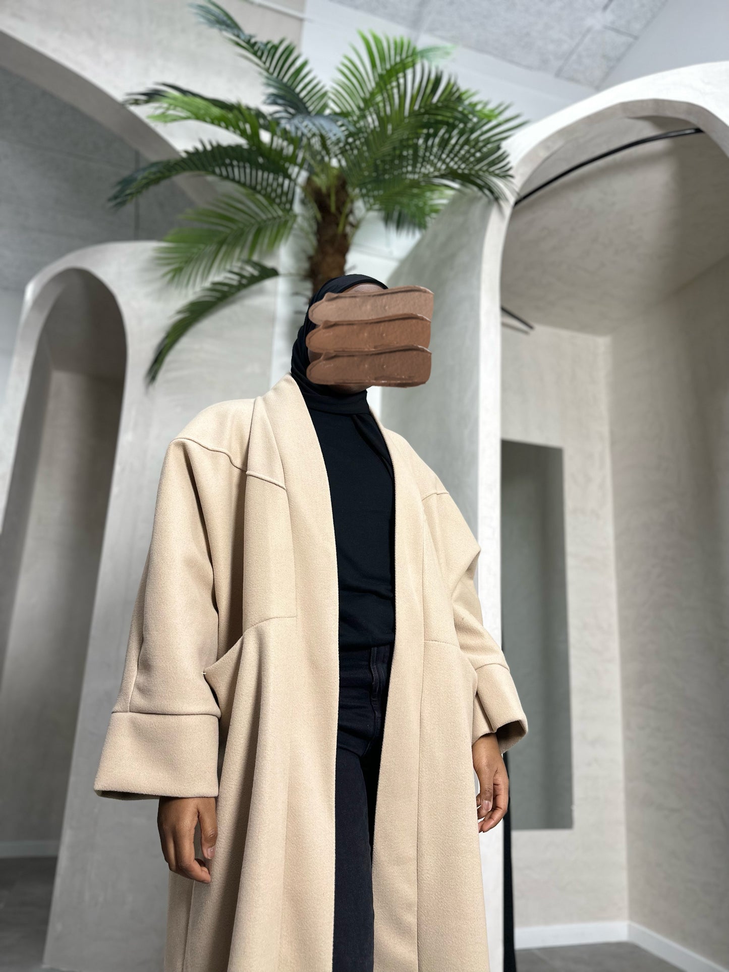 MANTEAU KIMONO BEIGE