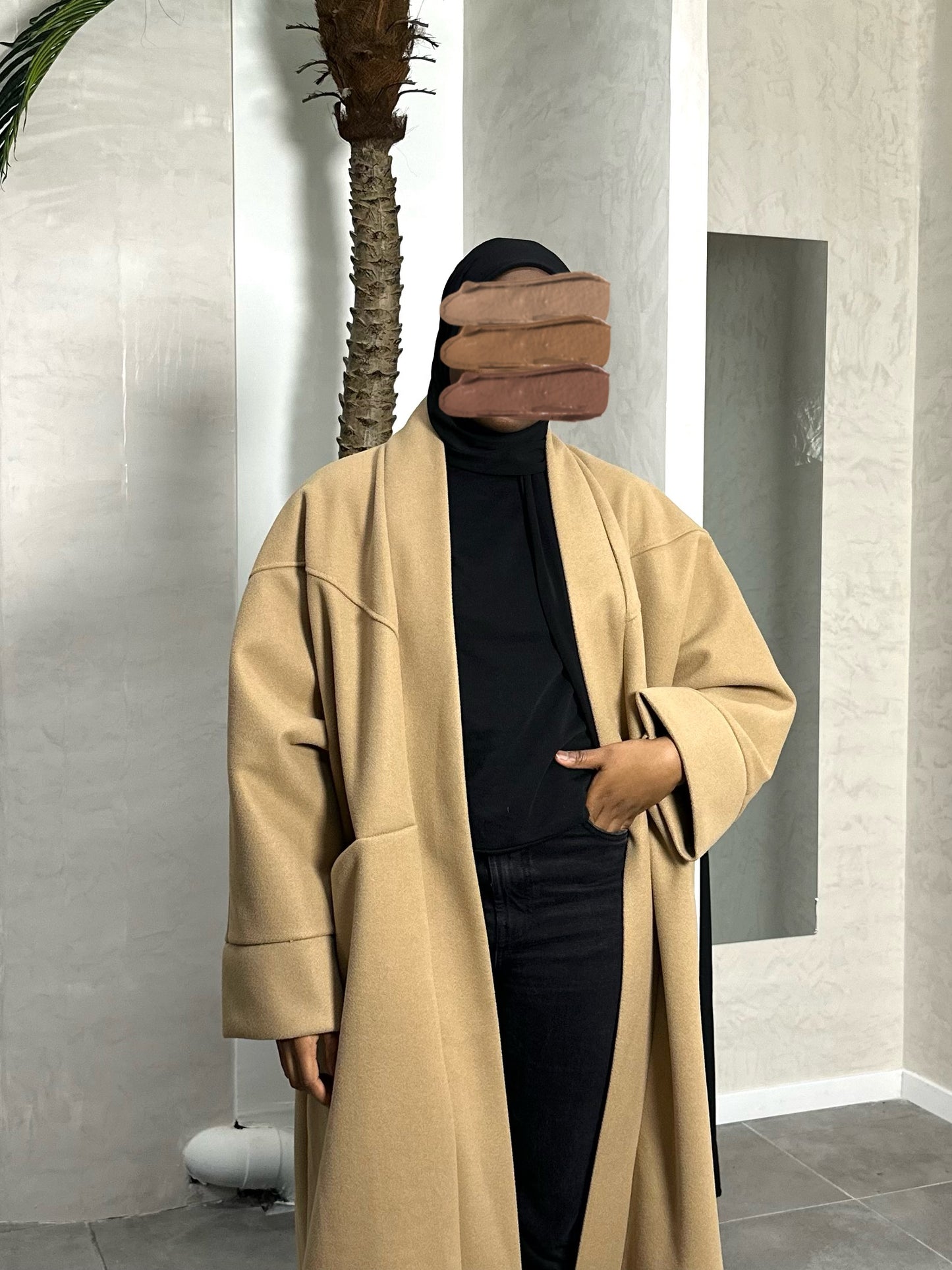 MANTEAU KIMONO CAMEL