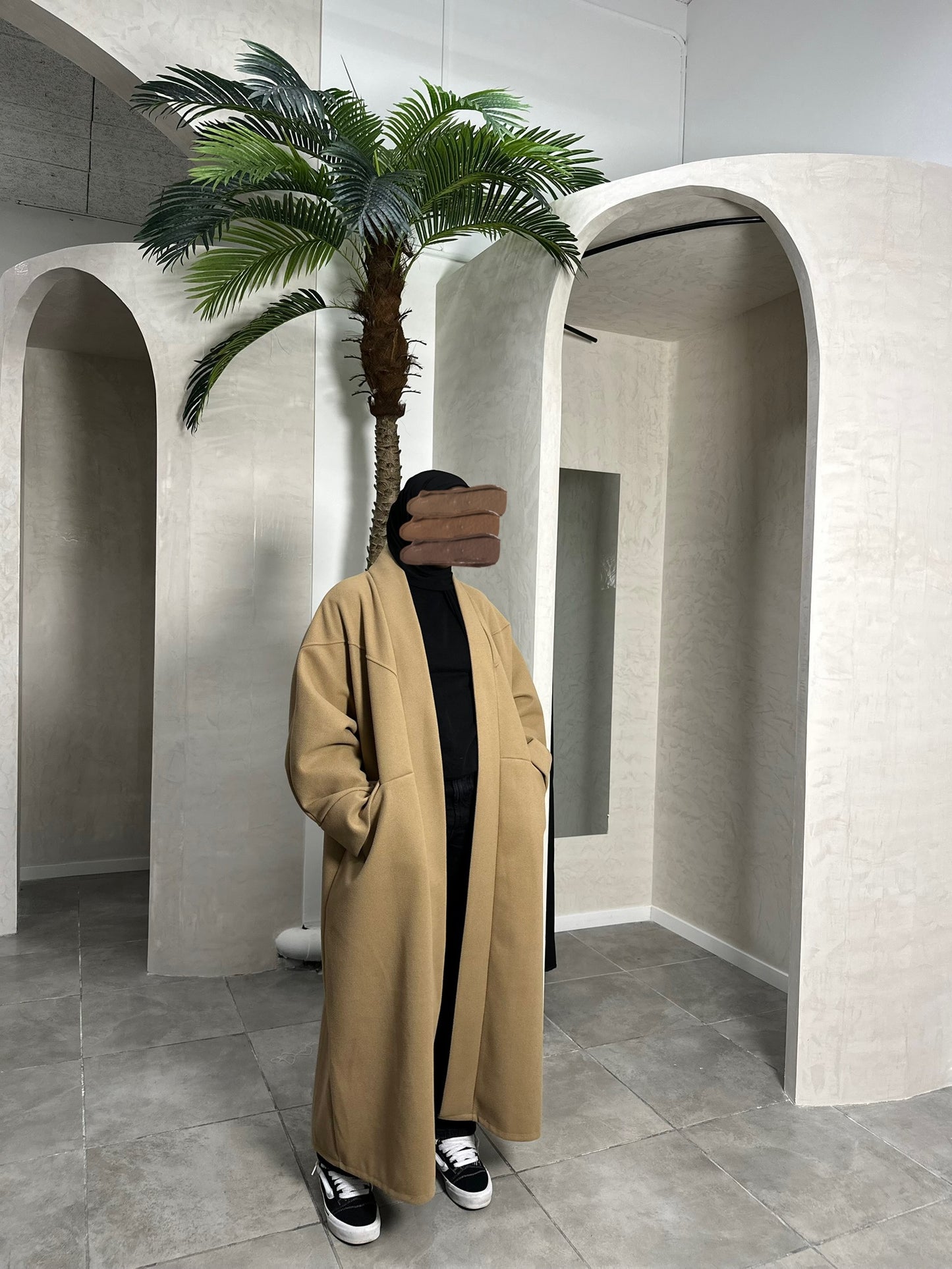 MANTEAU KIMONO CAMEL