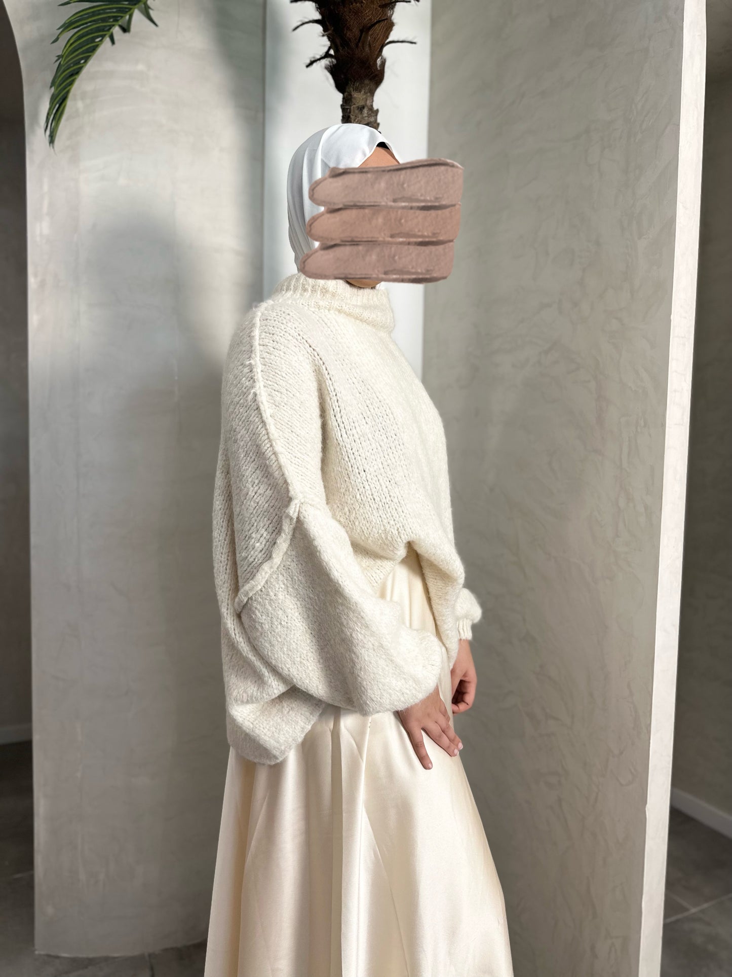 PULL À MANCHES BOUFFANTES ÉCRU