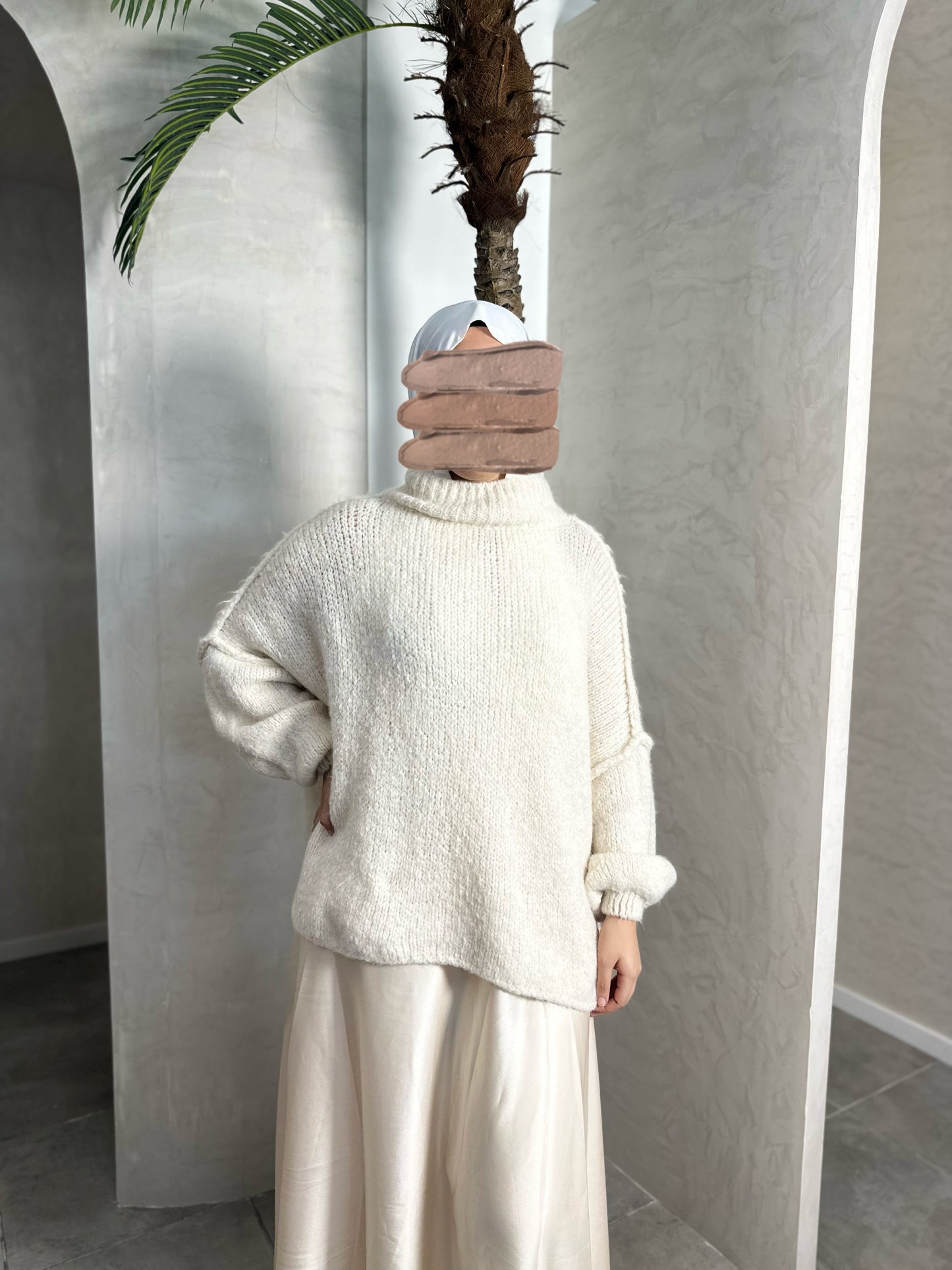 PULL À MANCHES BOUFFANTES ÉCRU