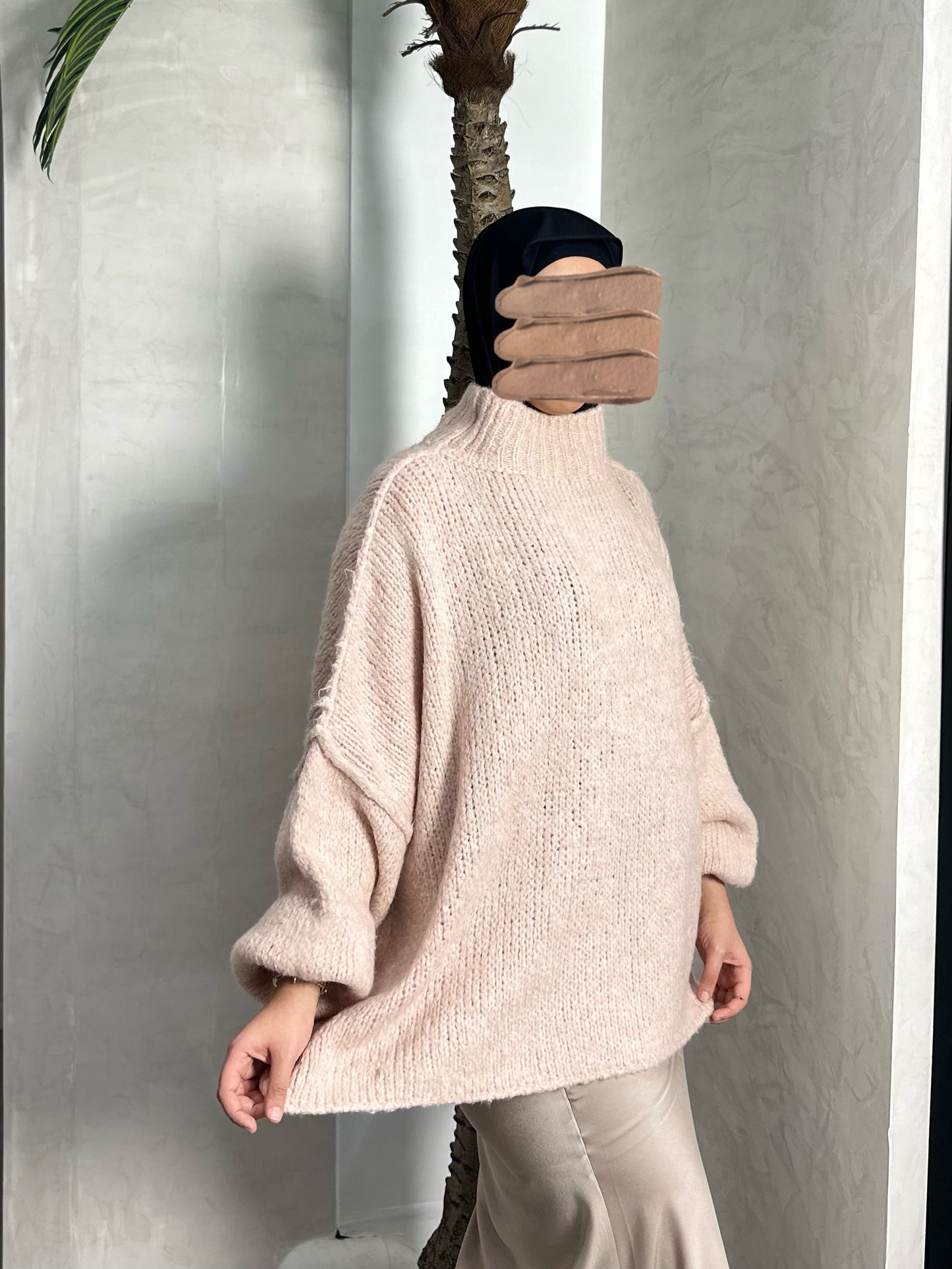 PULL À MANCHES BOUFFANTES ROSE