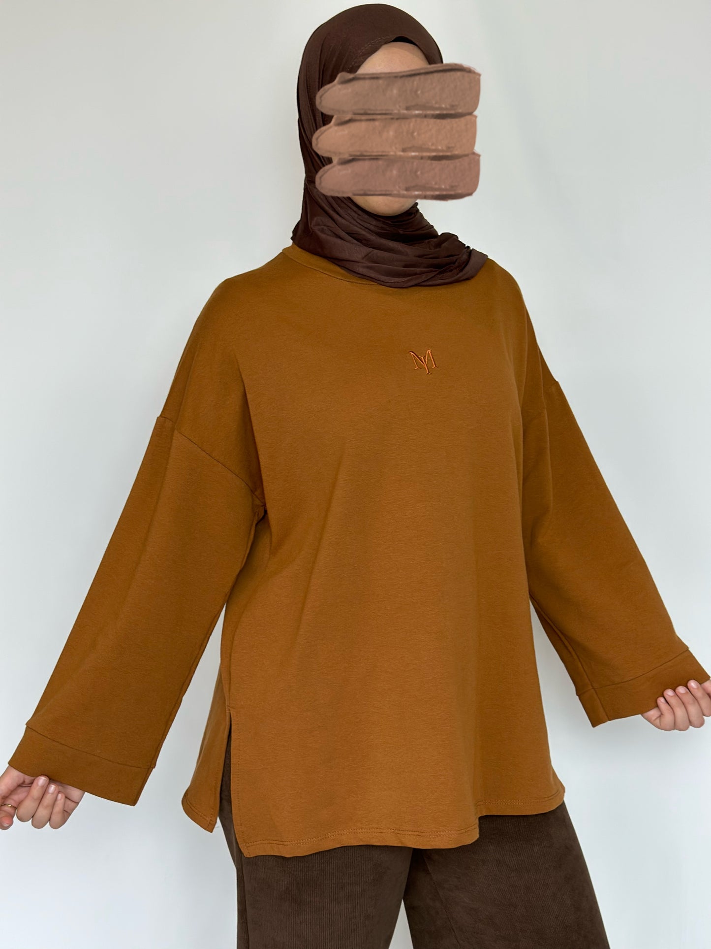 T-shirt à manches longues MI marron