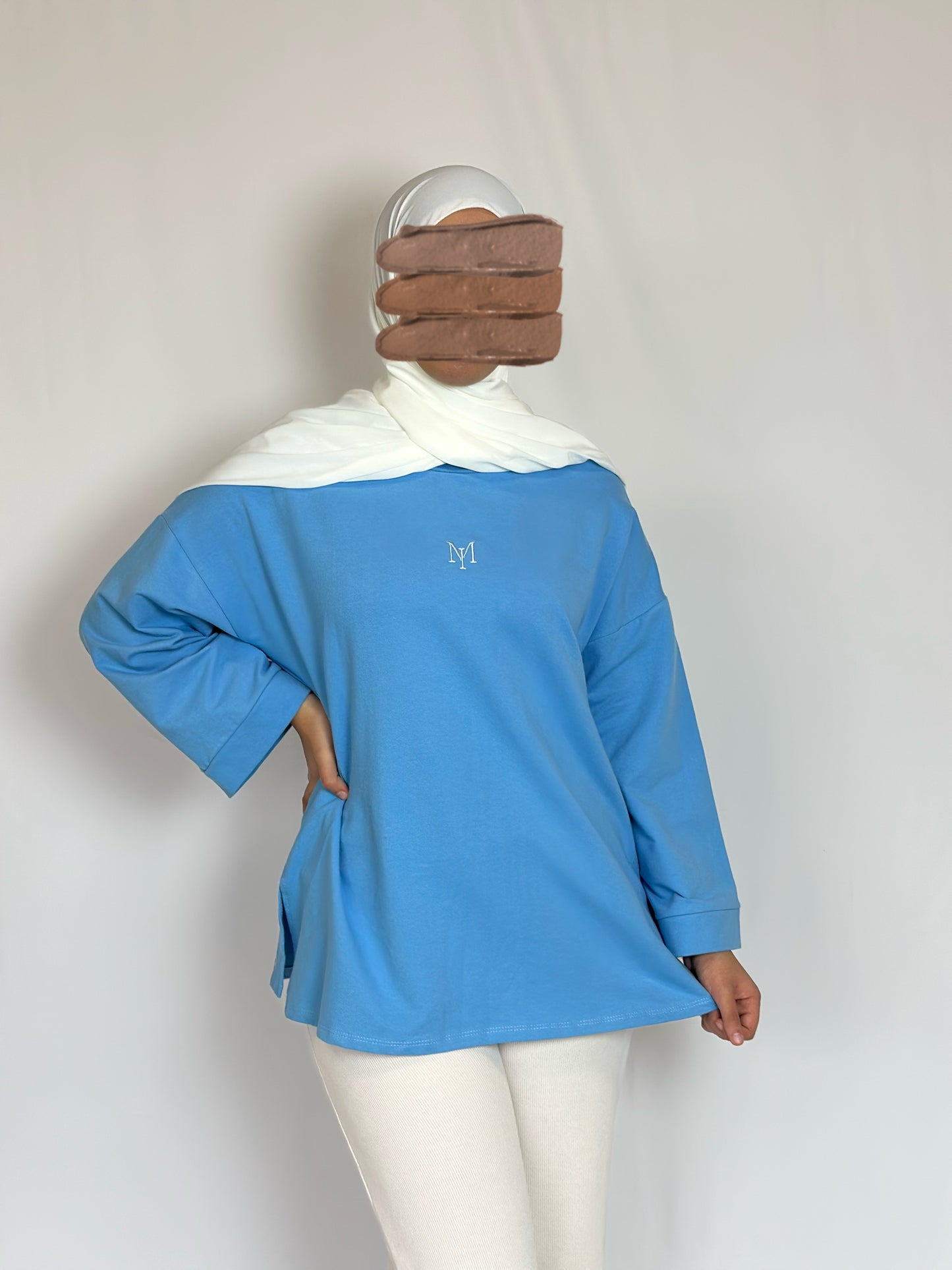 T-shirt à manches longues MI bleu clair