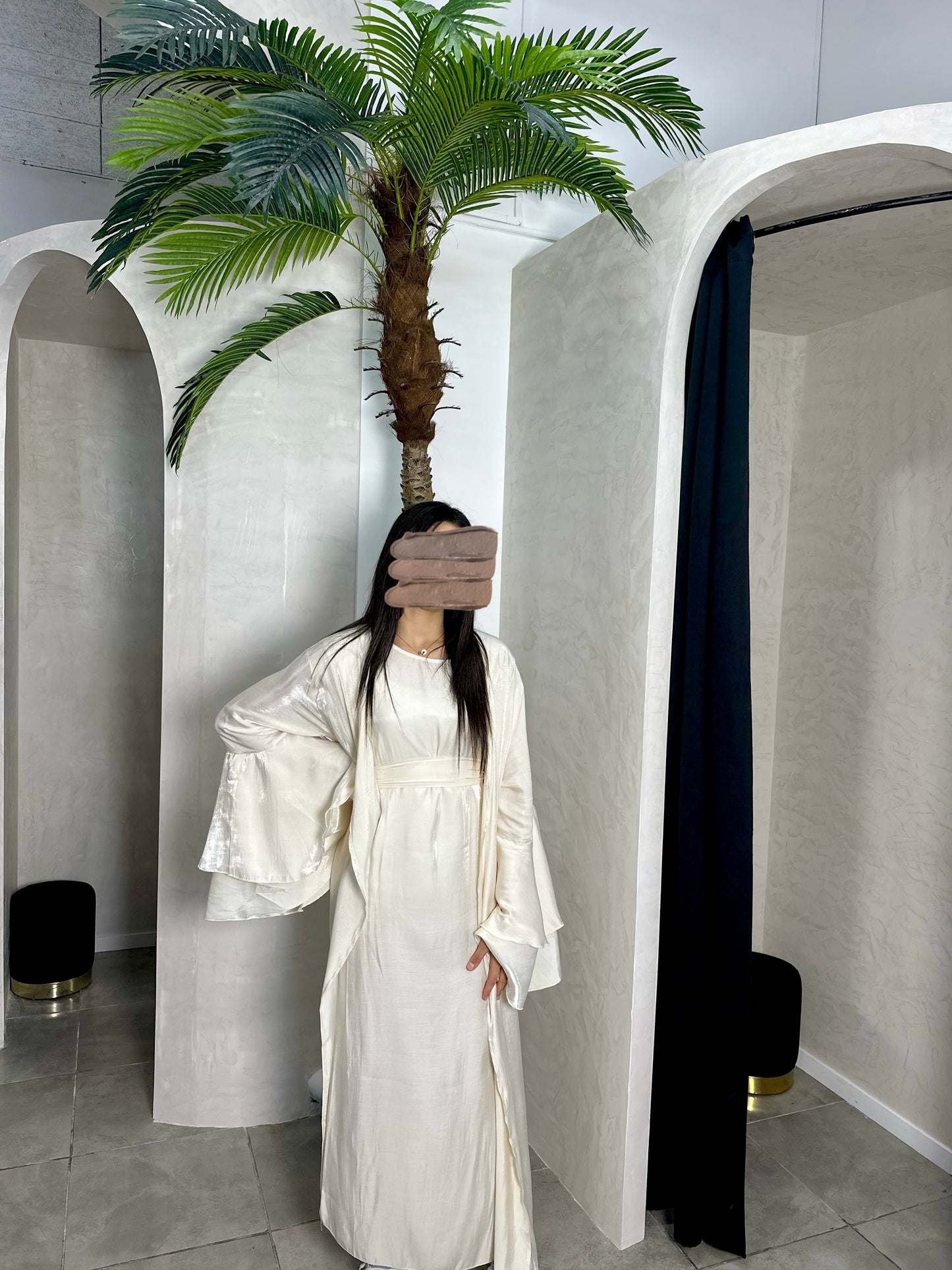 ENSEMBLE ROBE + KIMONO IRRISÉ
