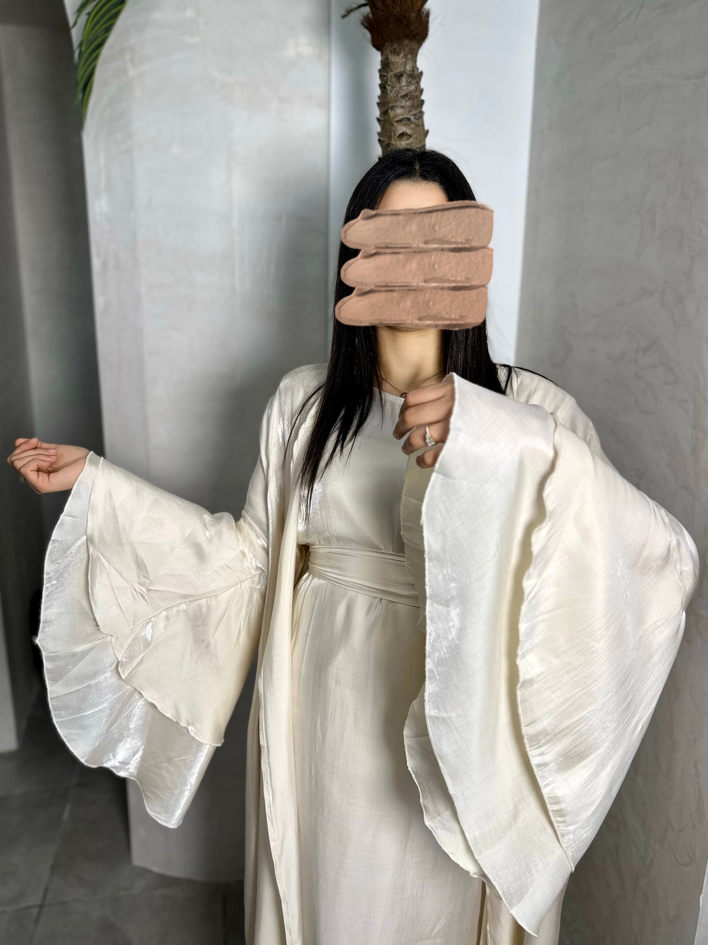 ENSEMBLE ROBE + KIMONO IRRISÉ