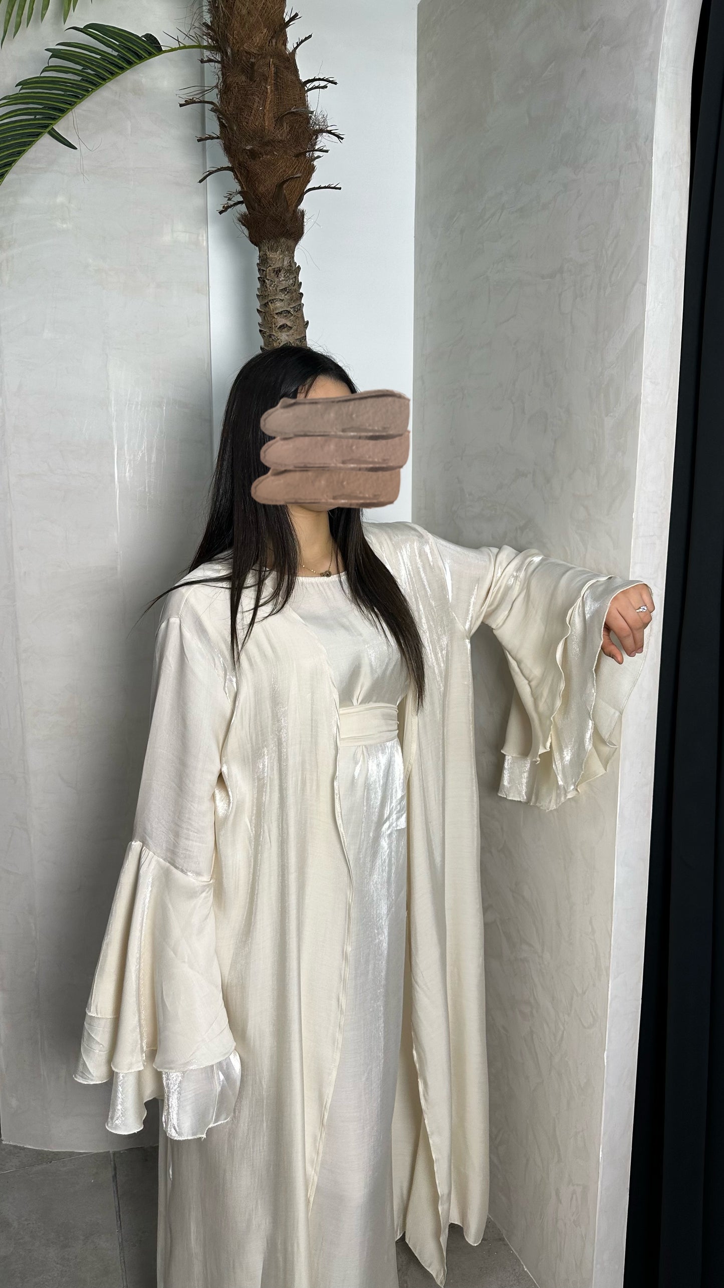 ENSEMBLE ROBE + KIMONO IRRISÉ