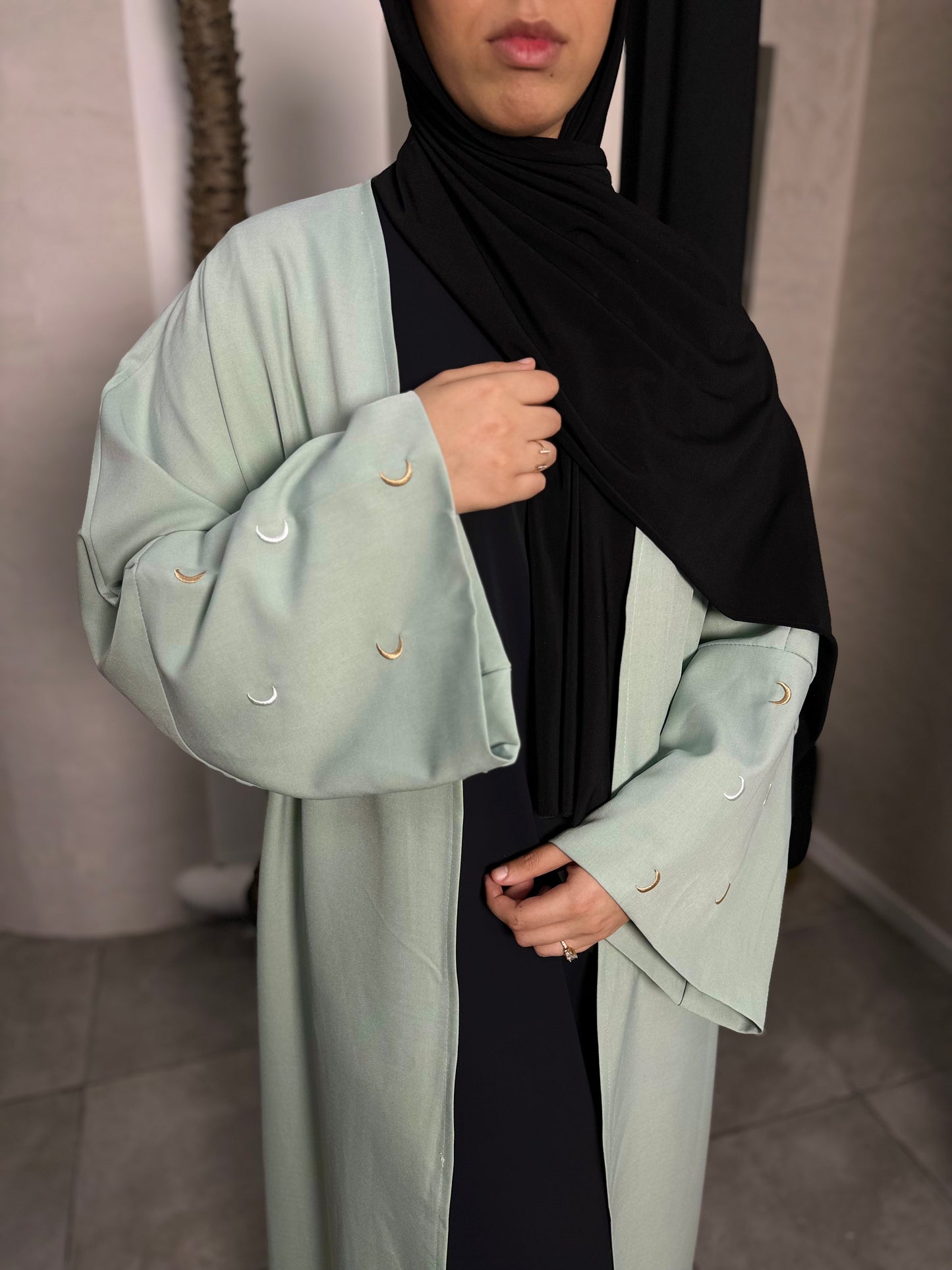 KIMONO LUNE VERT D'EAU