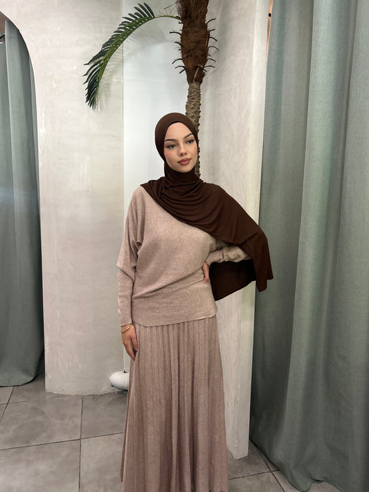 Robe longue en tricot