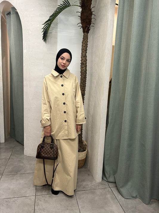 Ensemble trench et jupe