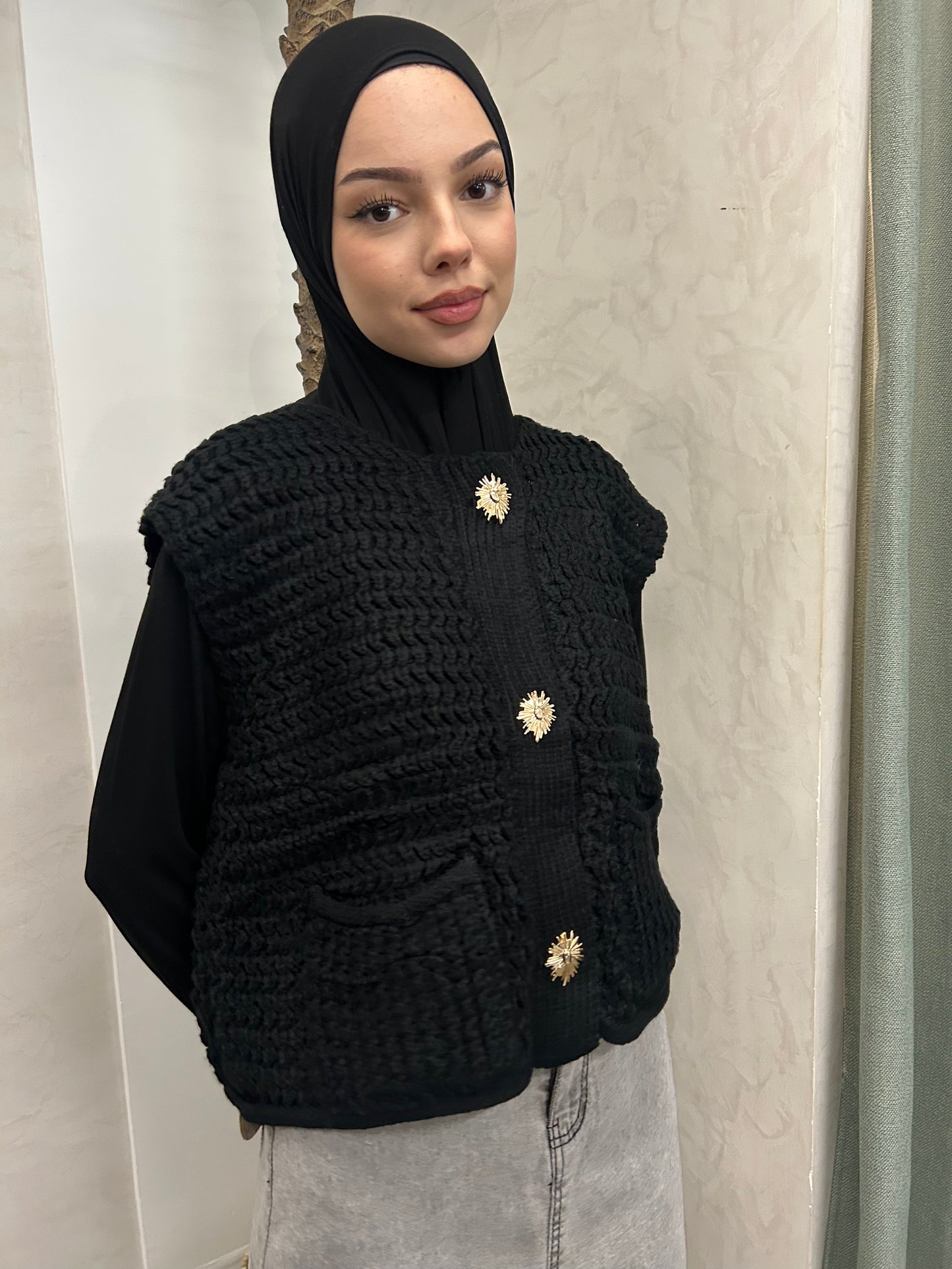 Gilet en maille sans manches