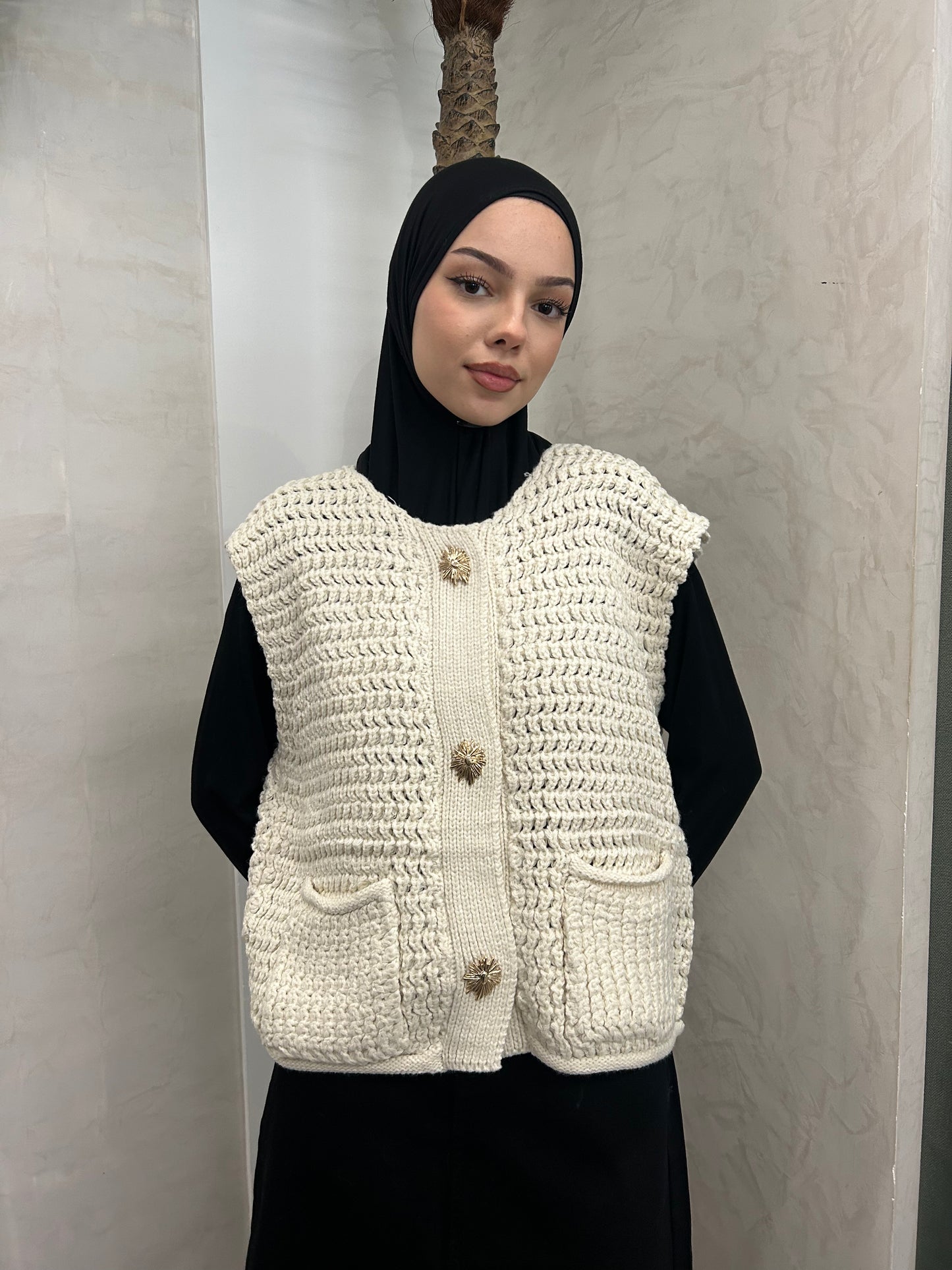 Gilet en maille sans manches